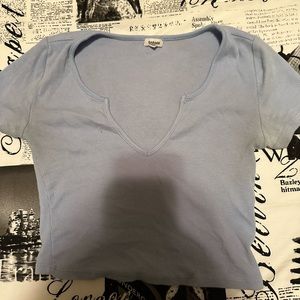Garage blue cropped tee!